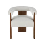 Fauteuil d'appoint incurvé en bouclette, style moderne du milieu du siècle – crème, entièrement assemblé