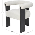 Fauteuil d'appoint incurvé en bouclette, style moderne du milieu du siècle – crème, entièrement assemblé