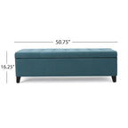 Banc de rangement en lin tufté Mission avec couvercle relevable – 128,27 cm de large