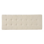 Banc de rangement en lin tufté Mission avec couvercle relevable – 128,27 cm de large