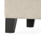 Banc de rangement en lin tufté Mission avec couvercle relevable – 128,27 cm de large