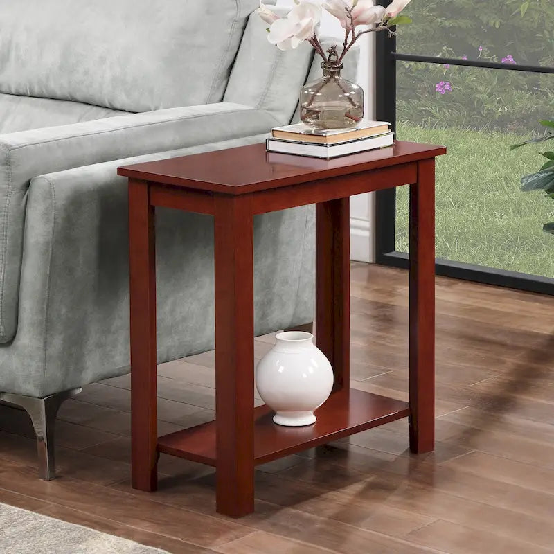 Table d'appoint de chevet avec étagère