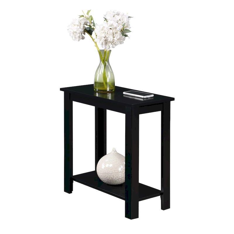 Table d'appoint de chevet avec étagère
