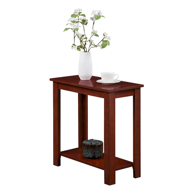 Table d'appoint de chevet avec étagère
