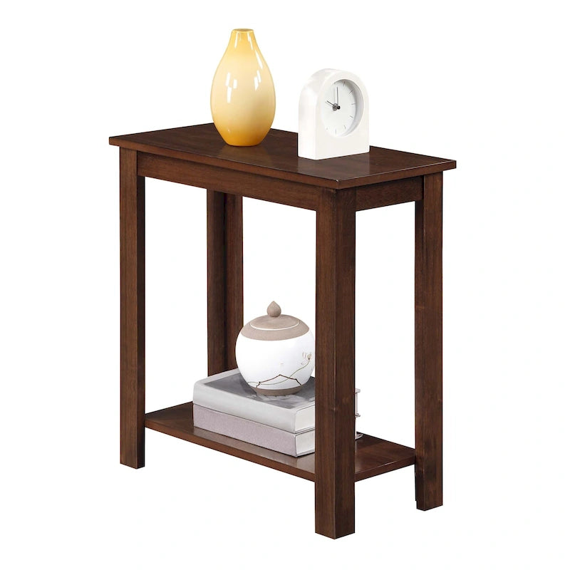 Table d'appoint de chevet avec étagère