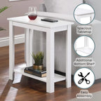 Table d'appoint de chevet avec étagère
