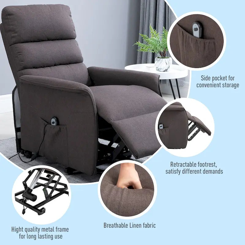 Fauteuil inclinable releveur électrique avec télécommande