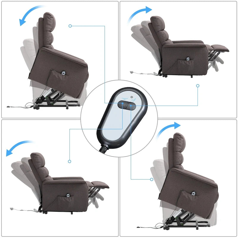 Fauteuil inclinable releveur électrique avec télécommande