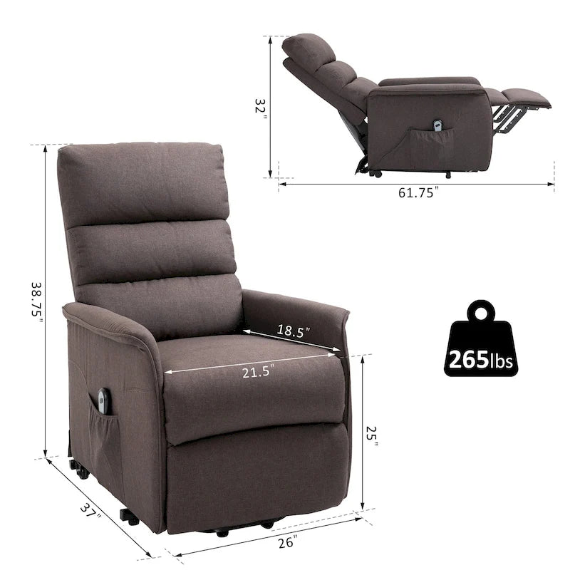 Fauteuil inclinable releveur électrique avec télécommande