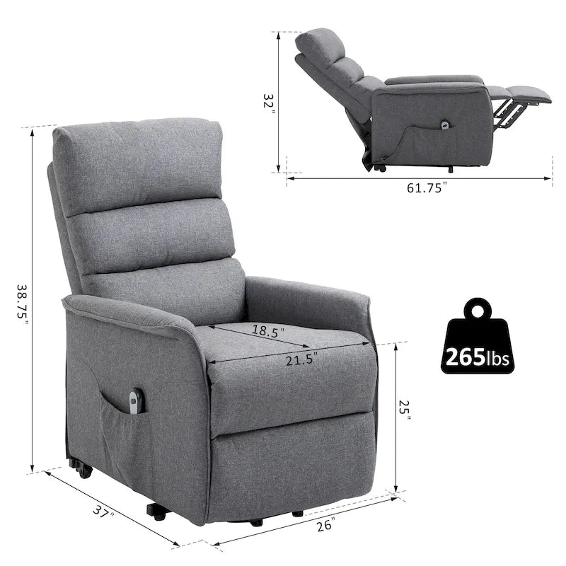 Fauteuil inclinable releveur électrique avec télécommande