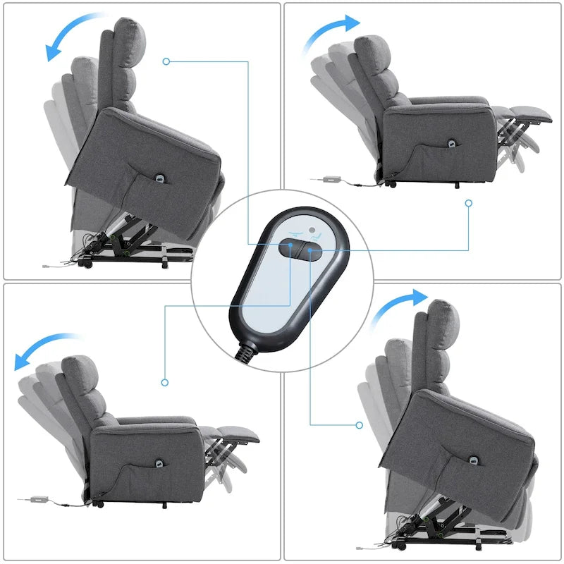 Fauteuil inclinable releveur électrique avec télécommande