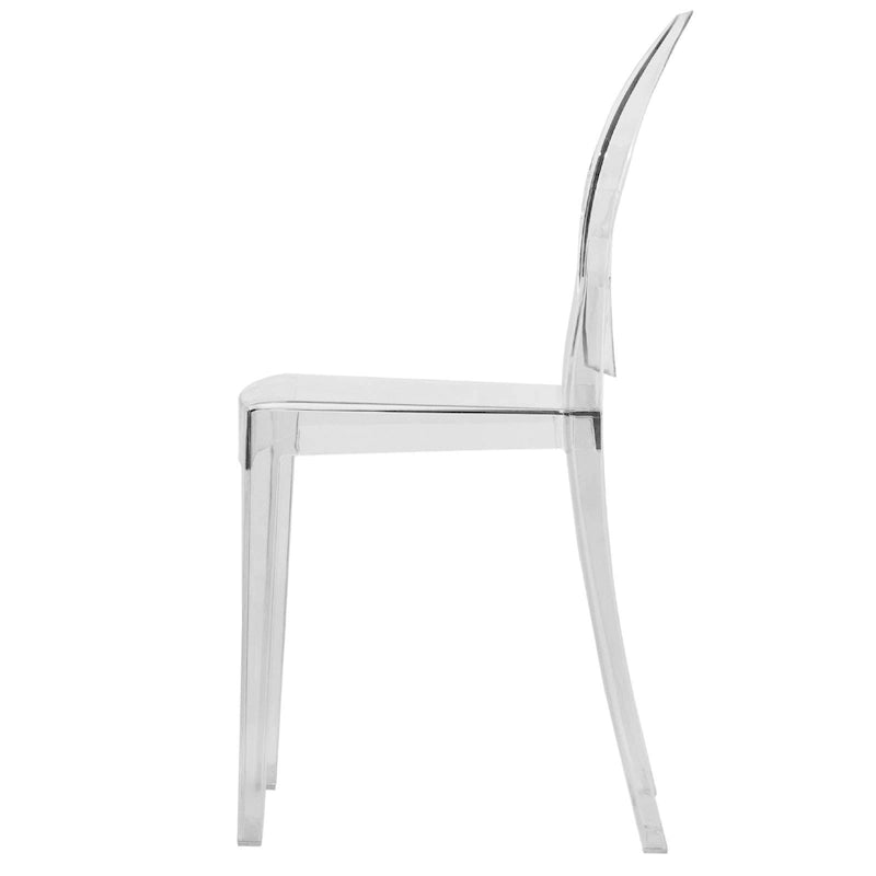 Chaise de salle à manger moderne en acrylique transparent – Empilable, aucun assemblage requis