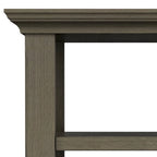 Table d'appoint étroite en bois massif de 14 pouces de large avec 2 étagères ouvertes