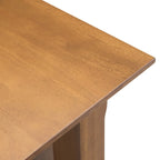 Table d'appoint étroite en bois massif de 14 pouces de large avec 2 étagères ouvertes