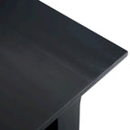 Table d'appoint étroite en bois massif de 14 pouces de large avec 2 étagères ouvertes