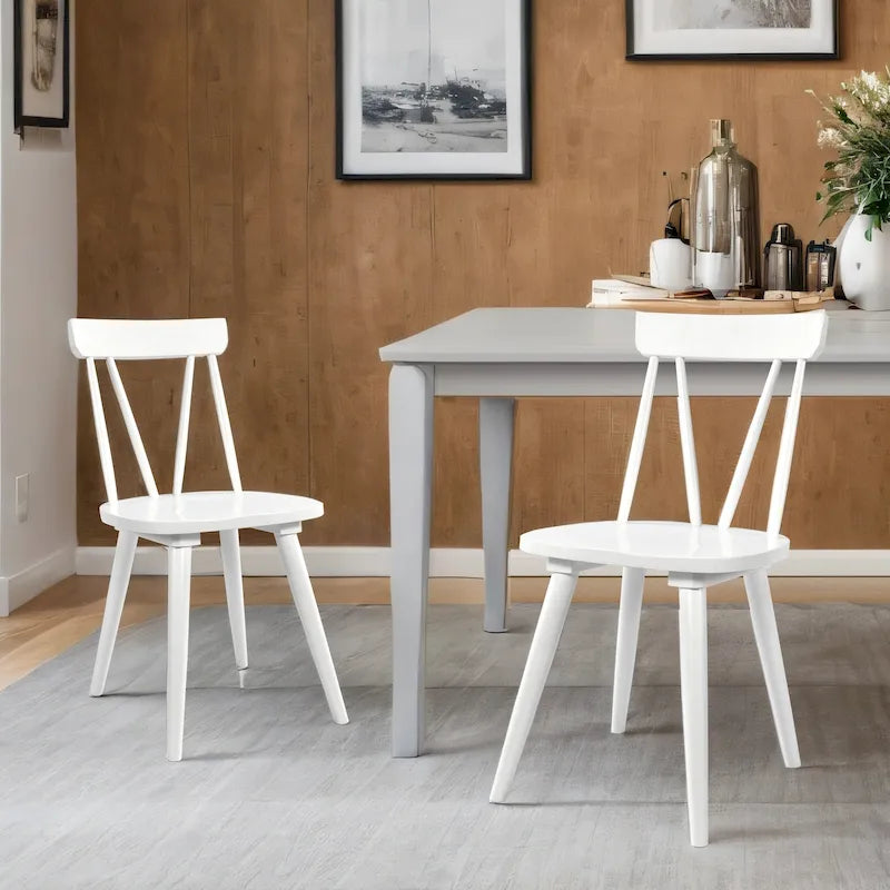 Chaises de salle à manger larges en bois Windsor 17.4