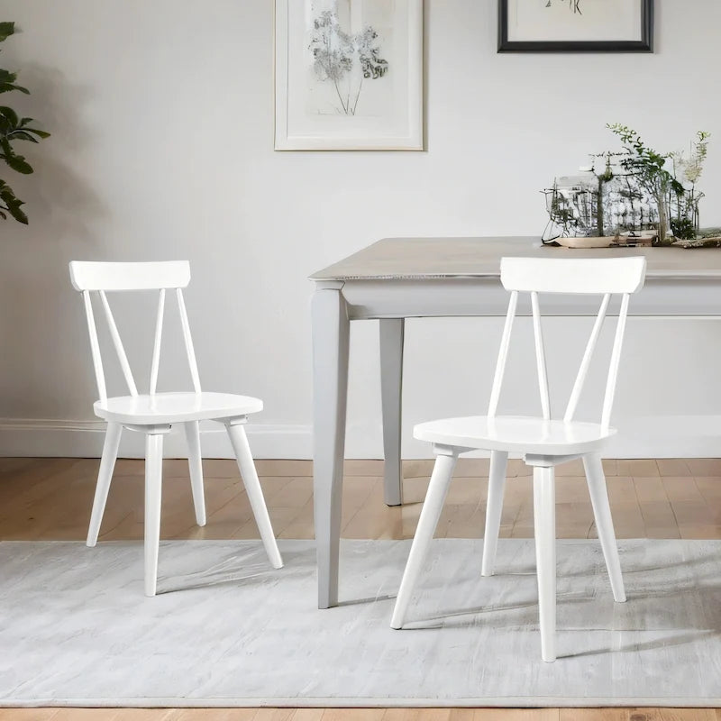 Chaises de salle à manger larges en bois Windsor 17.4