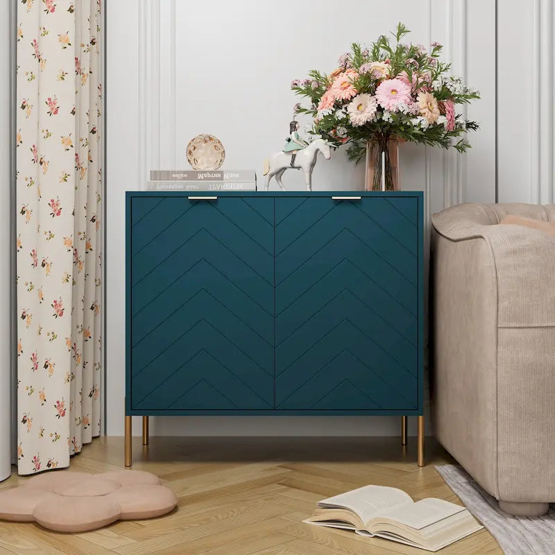 Buffet de Rangement 2 Portes avec Étagère Réglable