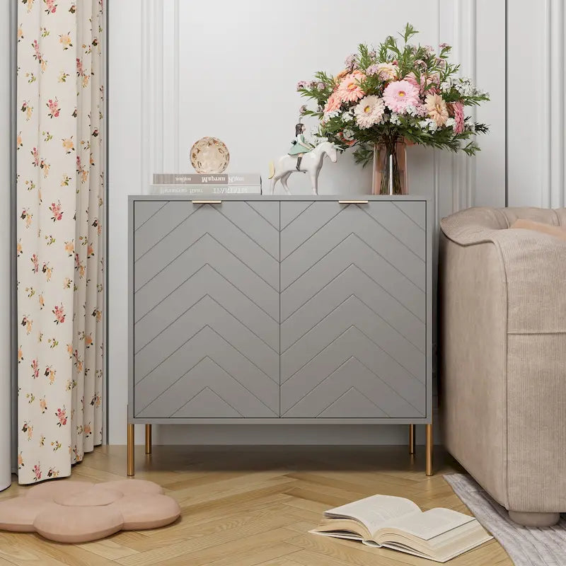Buffet de Rangement 2 Portes avec Étagère Réglable