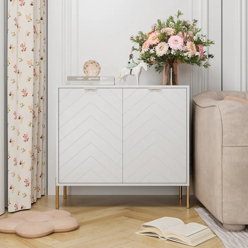 Buffet de Rangement 2 Portes avec Étagère Réglable