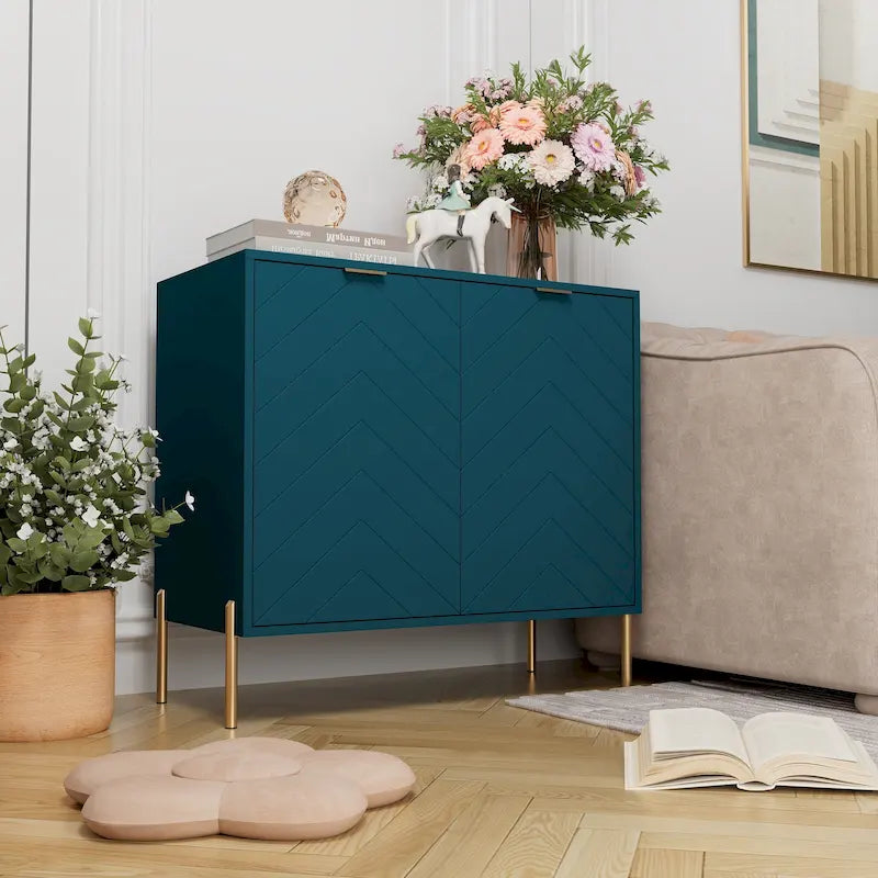 Buffet de Rangement 2 Portes avec Étagère Réglable