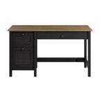 Bureau d'ordinateur de ferme de 54 pouces avec tiroir classeur, tablette à clavier et tiroir de rangement