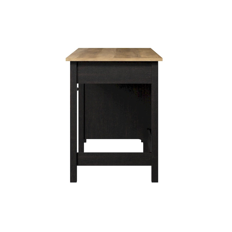 Bureau d'ordinateur de ferme de 54 pouces avec tiroir classeur, tablette à clavier et tiroir de rangement