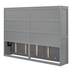 Lit escamotable mural pleine grandeur, Gris