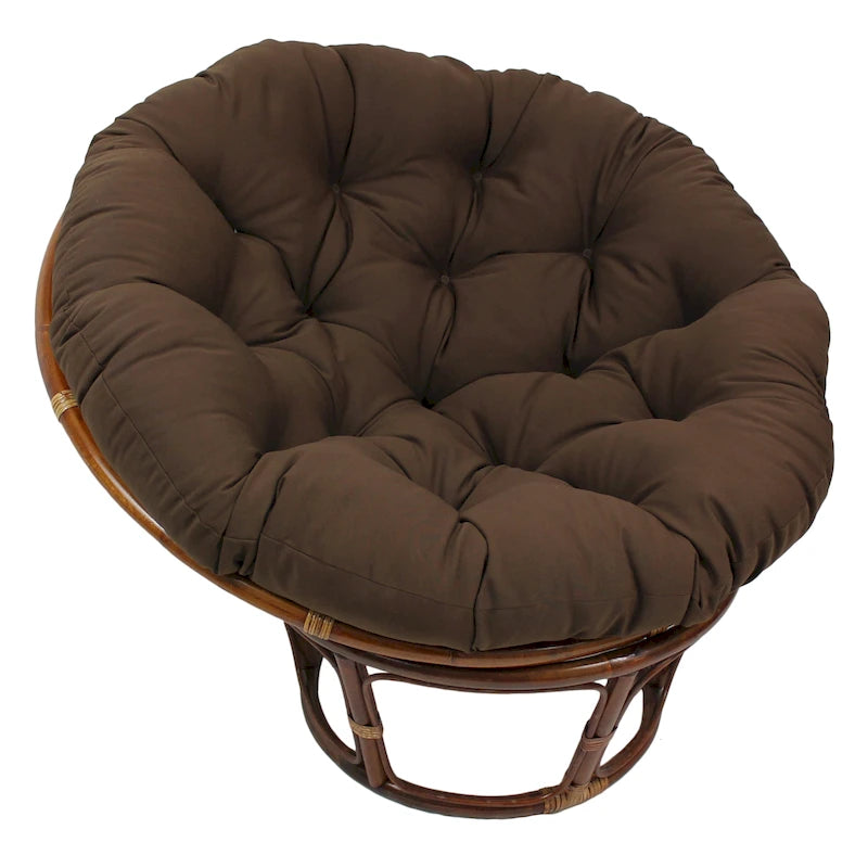 Coussin de chaise Papasan 52 pouces en sergé uni – Coussin seulement