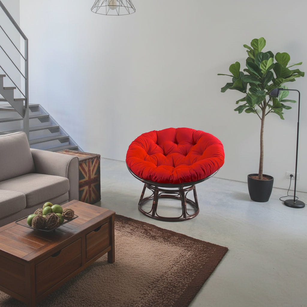 Coussin de chaise Papasan 52 pouces en sergé uni – Coussin seulement