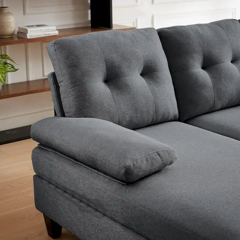 Canapé d'angle en U 4 places avec double méridienne pour salon