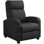 Fauteuil inclinable moderne en tissu avec siège à ressorts ensachés et repose-pieds réglable