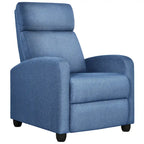 Fauteuil inclinable moderne en tissu avec siège à ressorts ensachés et repose-pieds réglable