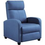Fauteuil inclinable moderne en tissu avec siège à ressorts ensachés et repose-pieds réglable