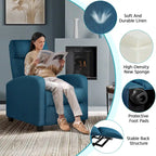 Fauteuil inclinable moderne en tissu avec siège à ressorts ensachés et repose-pieds réglable