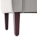 Banc de rangement capitonné avec accoudoirs, banc d'entrée avec couvercle à charnière touffeté de 128 cm