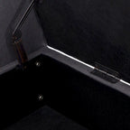 Banc de rangement capitonné avec accoudoirs, banc d'entrée avec couvercle à charnière touffeté de 128 cm