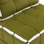 Fauteuil rembourré sans accoudoirs à assise profonde, canapé paresseux simple