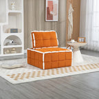 Fauteuil rembourré sans accoudoirs à assise profonde, canapé paresseux simple