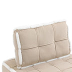 Fauteuil rembourré sans accoudoirs à assise profonde, canapé paresseux simple
