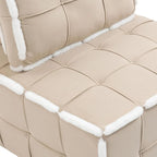 Fauteuil rembourré sans accoudoirs à assise profonde, canapé paresseux simple