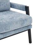 Fauteuil d'appoint rembourré en chenille, de style Mid-Century Modern, avec coussin de dossier amovible