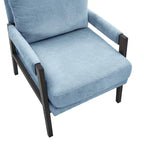Fauteuil d'appoint rembourré en chenille, de style Mid-Century Modern, avec coussin de dossier amovible