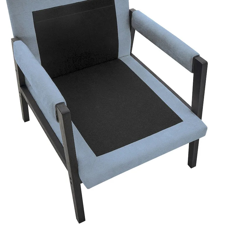 Fauteuil d'appoint rembourré en chenille, de style Mid-Century Modern, avec coussin de dossier amovible