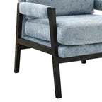 Fauteuil d'appoint rembourré en chenille, de style Mid-Century Modern, avec coussin de dossier amovible
