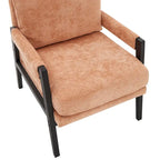 Fauteuil d'appoint rembourré en chenille, de style Mid-Century Modern, avec coussin de dossier amovible