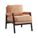 Fauteuil d'appoint rembourré en chenille, de style Mid-Century Modern, avec coussin de dossier amovible