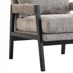 Fauteuil d'appoint rembourré en chenille, de style Mid-Century Modern, avec coussin de dossier amovible