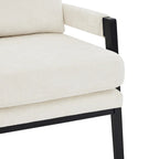 Fauteuil d'appoint rembourré en chenille, de style Mid-Century Modern, avec coussin de dossier amovible