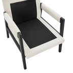 Fauteuil d'appoint rembourré en chenille, de style Mid-Century Modern, avec coussin de dossier amovible